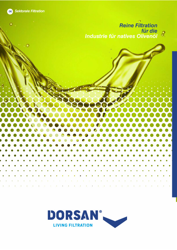 catalogo de productos de filtración para aceite de oliva Dorsan